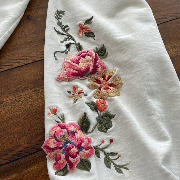 Driftwood Classic Fit Stevie Joggers sweatpants White Embroidery Large Sundance - Picture 3 of 16